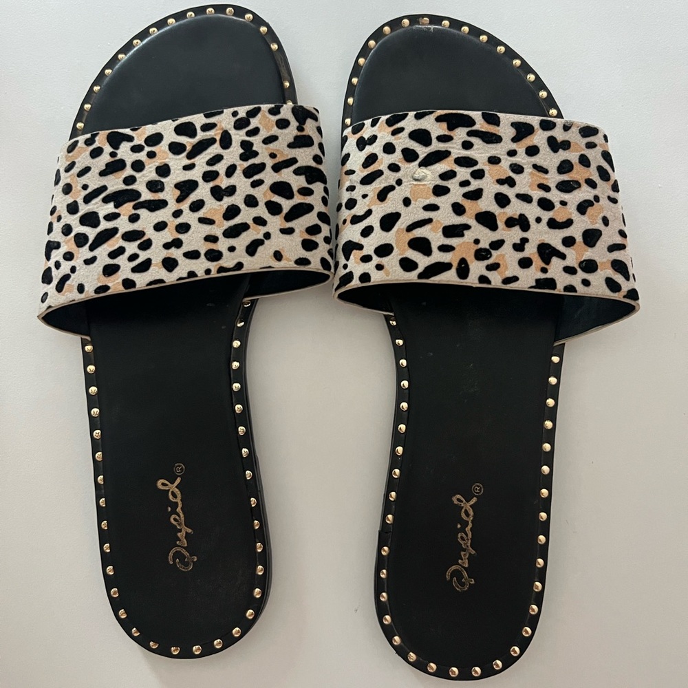 Cheetah print sandals
